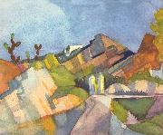 August Macke Felsige Landschaft Spain oil painting artist